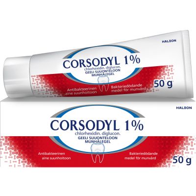 CORSODYL 1 % 50 g geeli suuonteloon