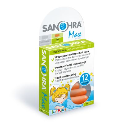 SANOHRA max korvatulpat lapsi 6 paria