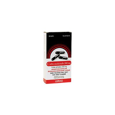 CARBO MEDICINALIS kapseli, kova 200 mg 30 fol
