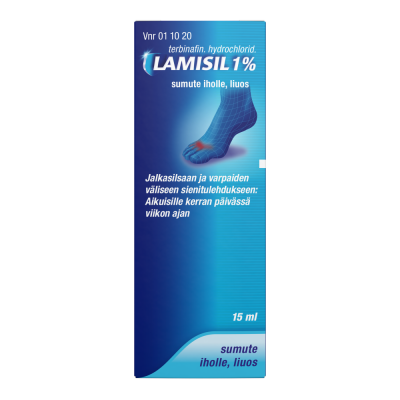 LAMISIL 1 % 15 ml sumute iholle, liuos