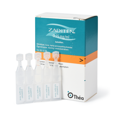 ZADITEN 0,25 mg/ml 20 x 0,4 ml silmätipat, liuos, kerta-annospakkaus