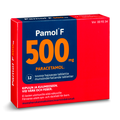 PAMOL F tabletti, suussa hajoava 500 mg 12 fol