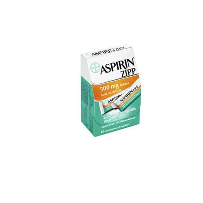 ASPIRIN ZIPP 500 mg 10 kpl rakeet