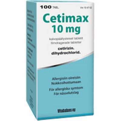 CETIMAX 10 mg 100 fol tabletti, kalvopäällysteinen