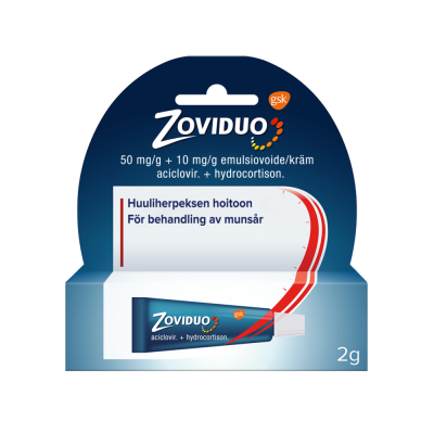 ZOVIDUO 50/10 mg/g 2 g emulsiovoide