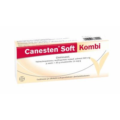 CANESTEN SOFT KOMBI 500 mg + 10 mg/g 1 + 20 g emulsiovoide + emätinpuikko, kapse
