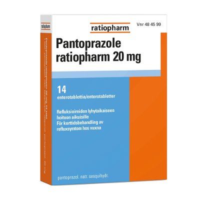 PANTOPRAZOLE RATIOPHARM 20 mg 14 fol enterotabletti