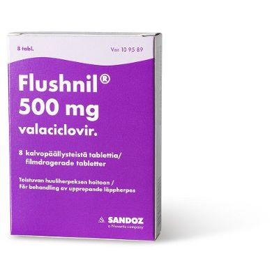 FLUSHNIL 500 mg 8 fol tabletti, kalvopäällysteinen