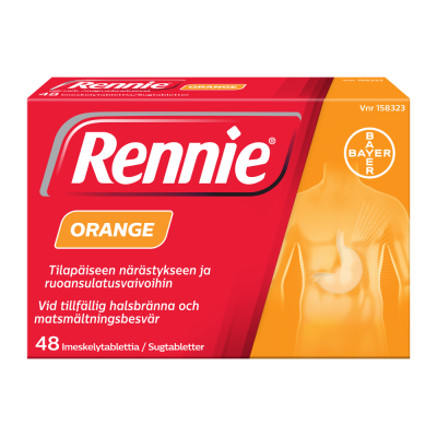 RENNIE ORANGE 48 fol imeskelytabletti