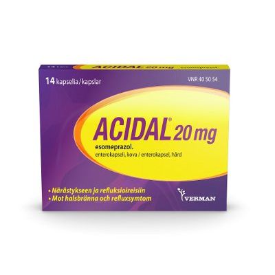ACIDAL 20 mg 14 fol enterokapseli, kova