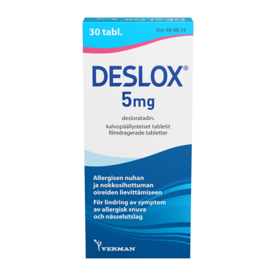 DESLOX tabletti, kalvopäällysteinen 5 mg 30 fol