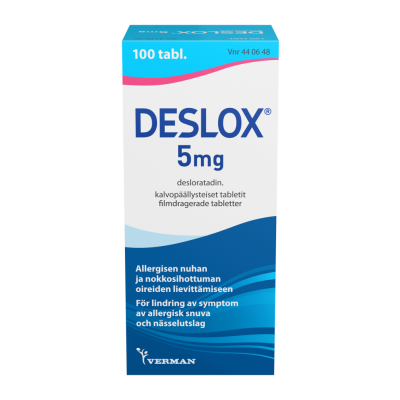 DESLOX tabletti, kalvopäällysteinen 5 mg 100 fol