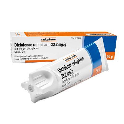 DICLOFENAC RATIOPHARM 23,2 mg/g 50 g geeli