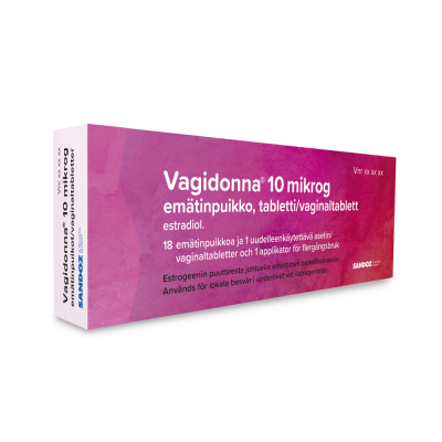 VAGIDONNA 10 mikrog 18 fol emätinpuikko, tabletti