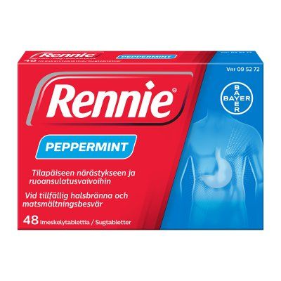 RENNIE PEPPERMINT 48 fol imeskelytabletti