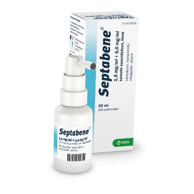 SEPTABENE 1,5/5 mg/ml 30 ml sumute suuonteloon, liuos suihkepullo