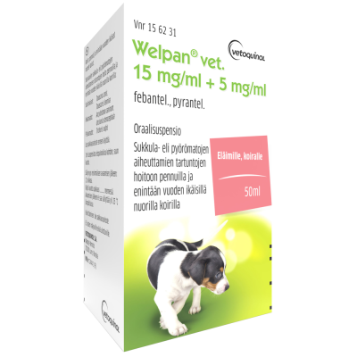 WELPAN VET. 15 mg/ml + 5 mg/ml 50 ml oraalisuspensio