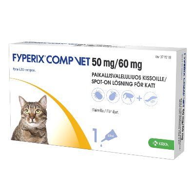 FYPERIX COMP VET paikallisvaleluliuos 50 mg/60 mg kissalle 0,5 ml