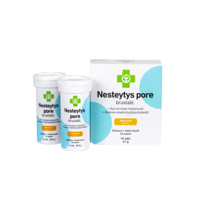 APTEEKKI Nesteytys poretabletti appelsiininmakuinen 10 kpl