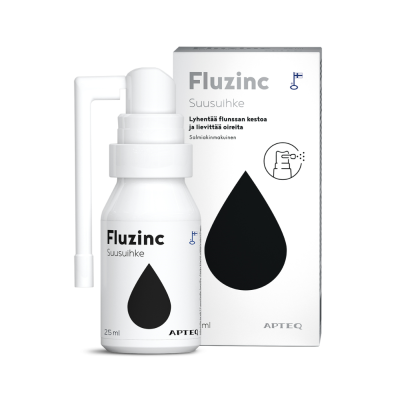 Apteq Fluzinc suusuihke salmiakki 25 ml