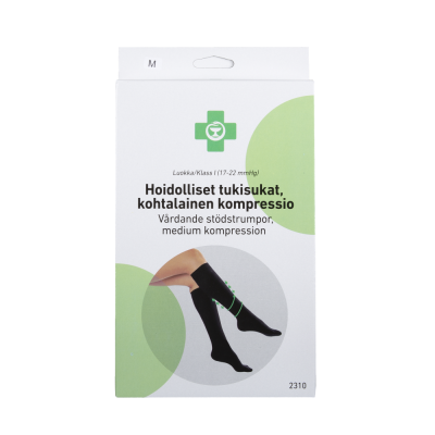 APTEEKKI Hoidolliset tukisukat, kohtalainen kompressio (lk. I) S musta 1 pari