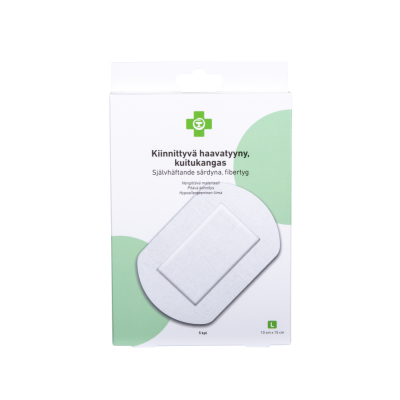 APTEEKKI Kiinnittyvä haavatyyny L 10 cm x 15 cm 5 kpl/rasia