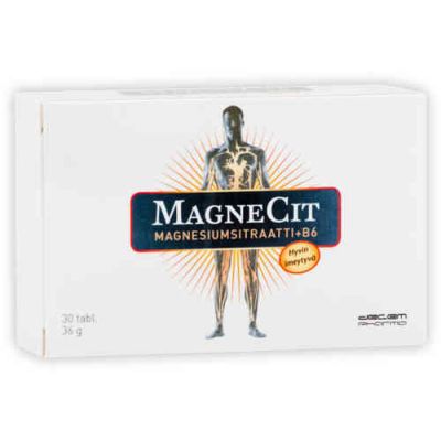 MagneCit Magnesiumsitraatti + B6-vitamiini 30 tabl