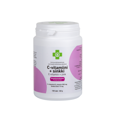 APTEEKKI C-vitamiini + sinkki karpalo 100 tabl