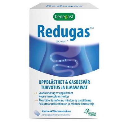Benegast Redugas chew purutabletti 20 kpl