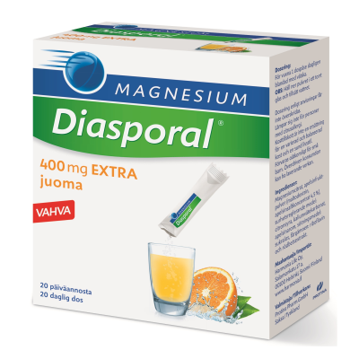 Diasporal magnesium 400 Extra juomajauhe annospussi 20 kpl