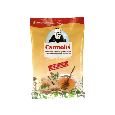 Carmolis Inkivääri-hunaja Kurkkukaramelli 20x75 g