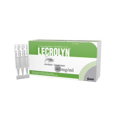 LECROLYN silmätipat, liuos, kerta-annospakkaus 40 mg/ml 60 x 0,2 ml