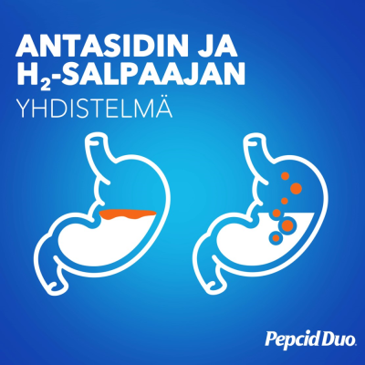 PEPCID DUO purutabletti 10/165/800 mg 24 fol