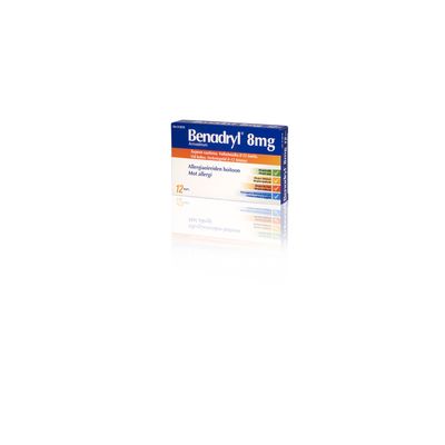 BENADRYL kapseli, kova 8 mg 12 fol