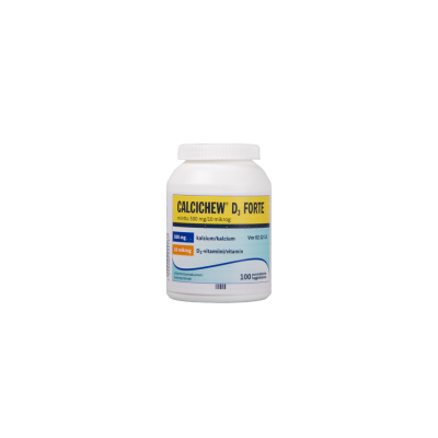 CALCICHEW D3 FORTE MINTTU purutabletti 500 mg/10 mikrog 100 kpl