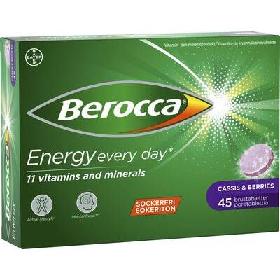 Berocca Energy Cassis ja Berries poretabletti 45 kpl