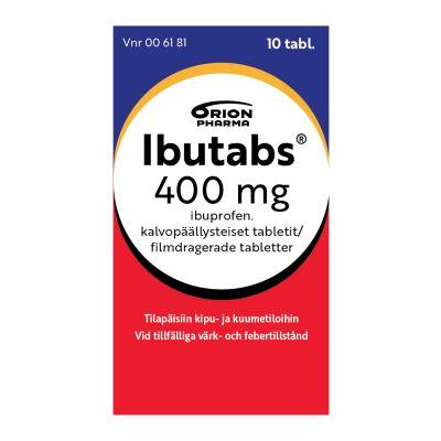 IBUTABS tabletti, kalvopäällysteinen 400 mg 10 fol