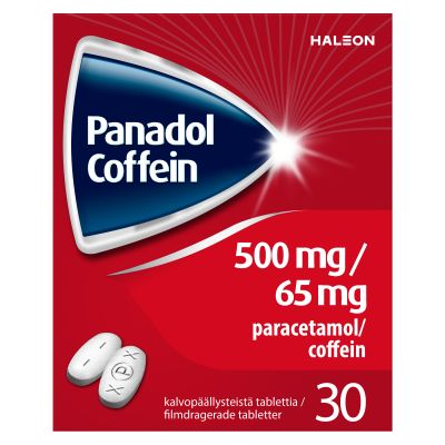 PANADOL COFFEIN tabletti, kalvopäällysteinen 500/65 mg 30 fol