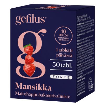 Gefilus Forte purutabletti mansikka 30 tabl.