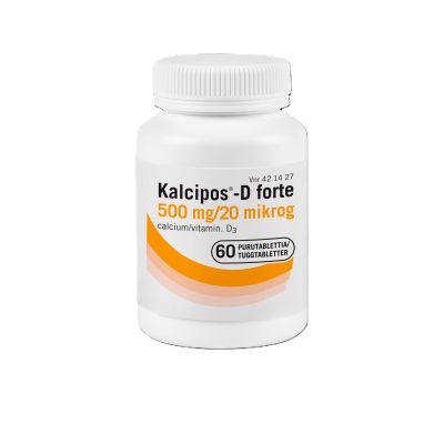 KALCIPOS-D FORTE 500 mg/20 mikrog 60 kpl purutabletti
