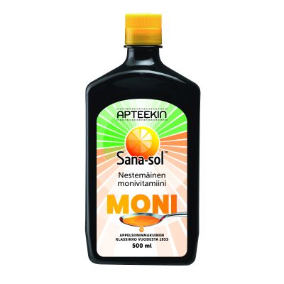 Apteekin Sana-sol nestemäinen monivitamiini 12x500 ml