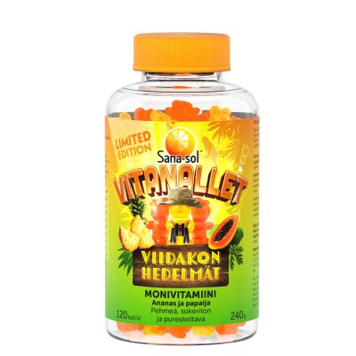 Sana-Sol Vitanallet Viidakon hedelmät monivitamiinivalmiste 120 kpl
