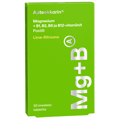 Apteekkarin Magnesium+ B pastilli 30 kpl