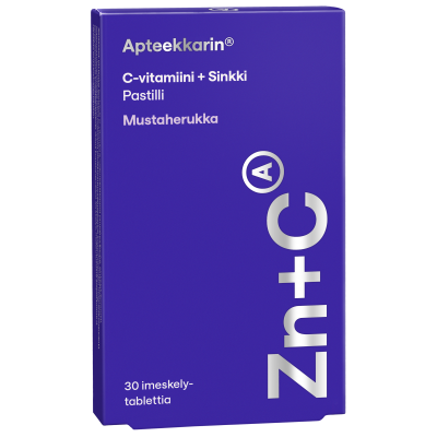 Apteekkarin C+ Sinkki mustaherukka 30 kpl