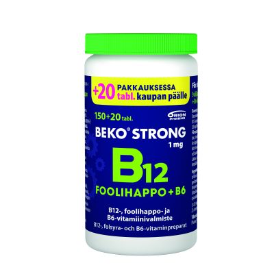 Beko Strong B12+foolihappo+B6 170 tabl