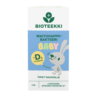 Bioteekki Maitohappobakteeri Baby + D3 Tipat 8 ml