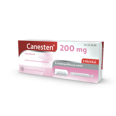 CANESTEN 200 mg 3 fol emätinpuikko, tabletti