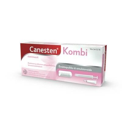 CANESTEN KOMBI 500 mg + 10 mg/g 1 + 20 g emulsiovoide + emätinpuikko, tabletti
