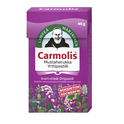 Carmolis mustaherukka yrttipastilli 45 g