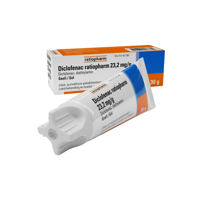 DICLOFENAC RATIOPHARM 23,2 mg/g 30 g geeli